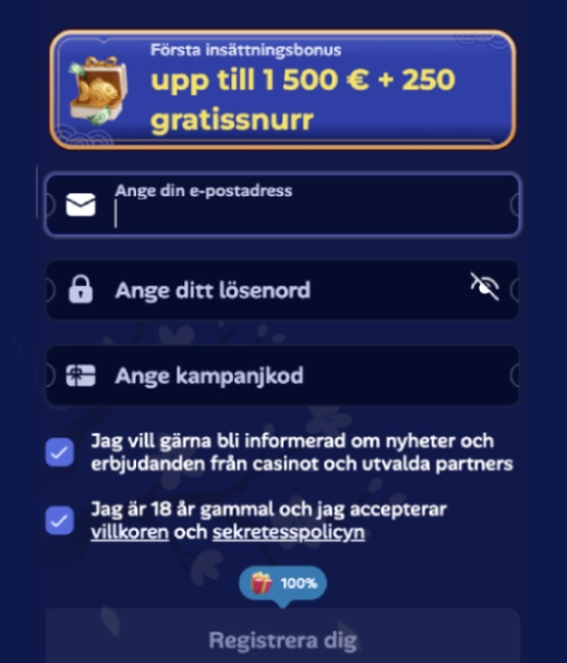 SÄ registrerar du dig pÄ ManekiSpin Casino